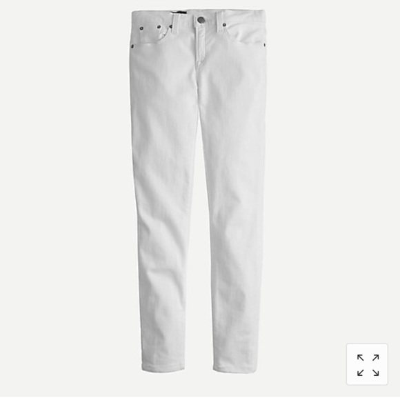 J. Crew 8” Toothpick Jeans White 09355 Denim 26 - Picture 6 of 7